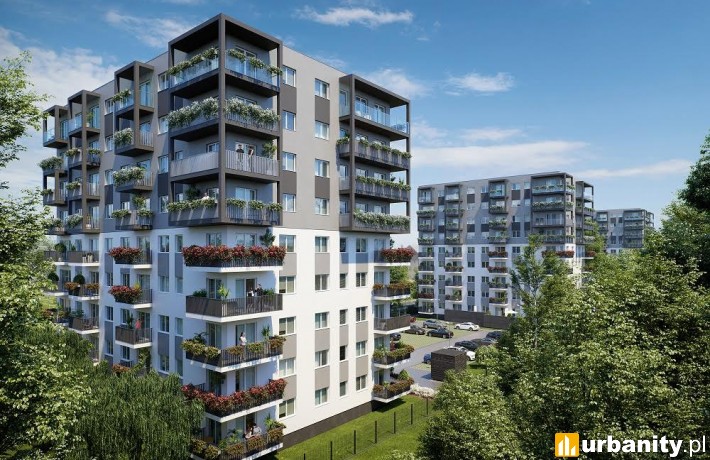 Wizualizacje budynków inwestycji Atrium Radogoszcz w Łodzi