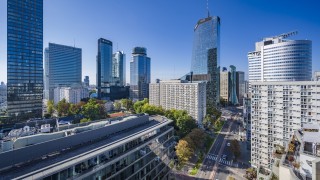 Widok z apartamentowca Flare w centrum Warszawy, fot. Archicom