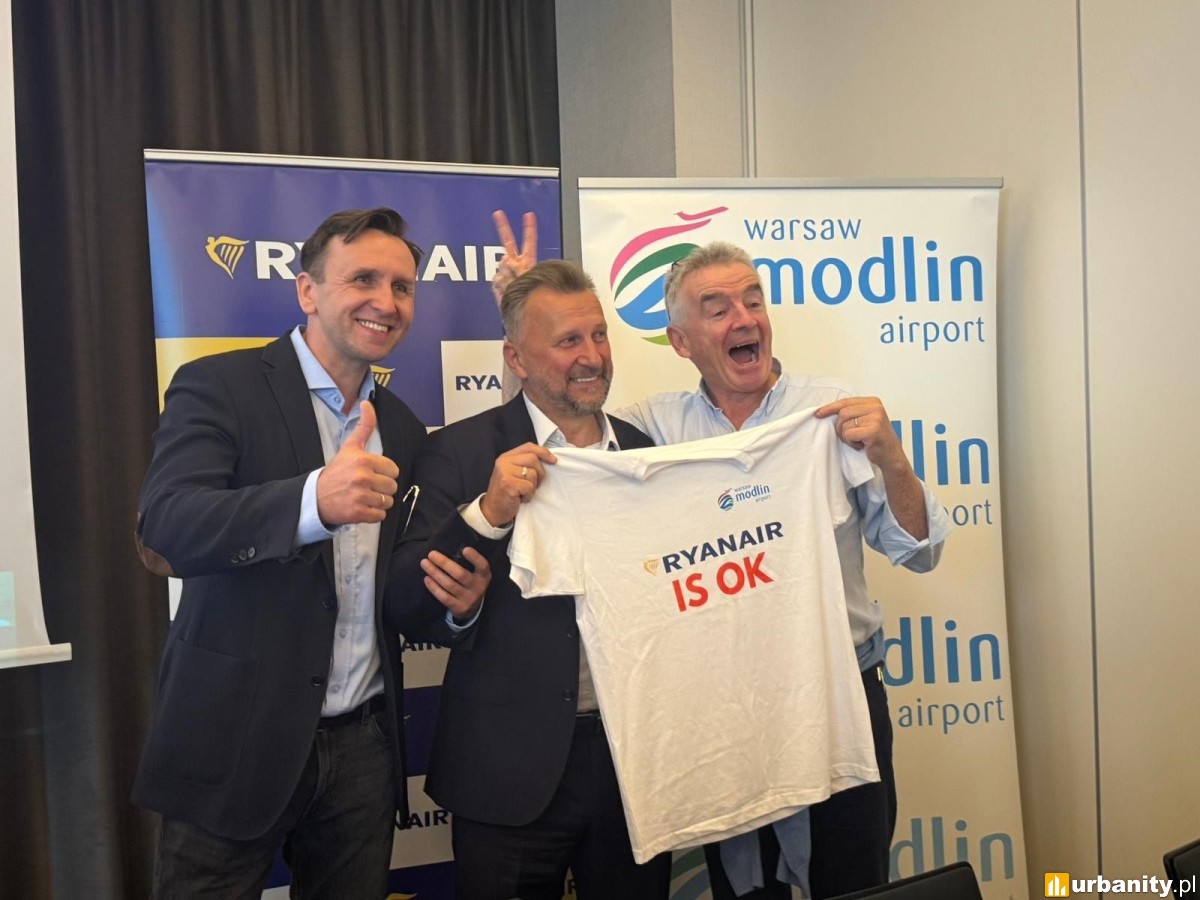 Ryanair zainwestuje 400 mln dolarów w Modlinie. Potrojenie ruchu pasażerskiego, rozbudowa terminala i setki nowych miejsc pracy