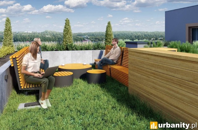 Przestrzeń coworkingowa na dachu budynku ZAM Apartments, fot. materiały dewelopera