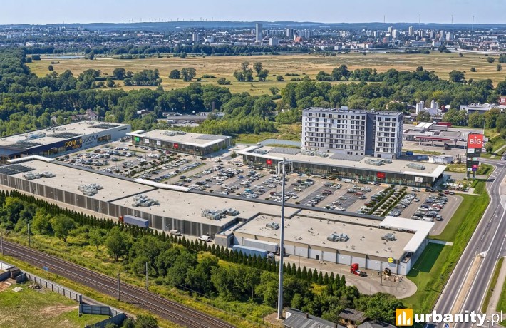 Centrum handlowe BIG Słubice, wizualizacja inwestycji, wiz. materiały inwestora