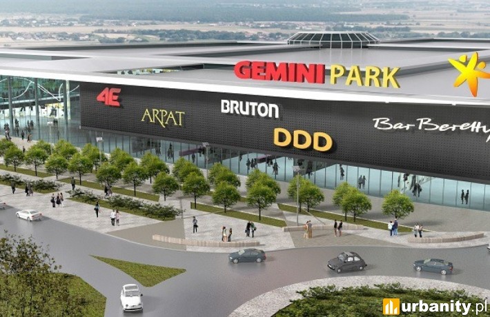 Projekt centrum handlowego Gemini Park w Tychach