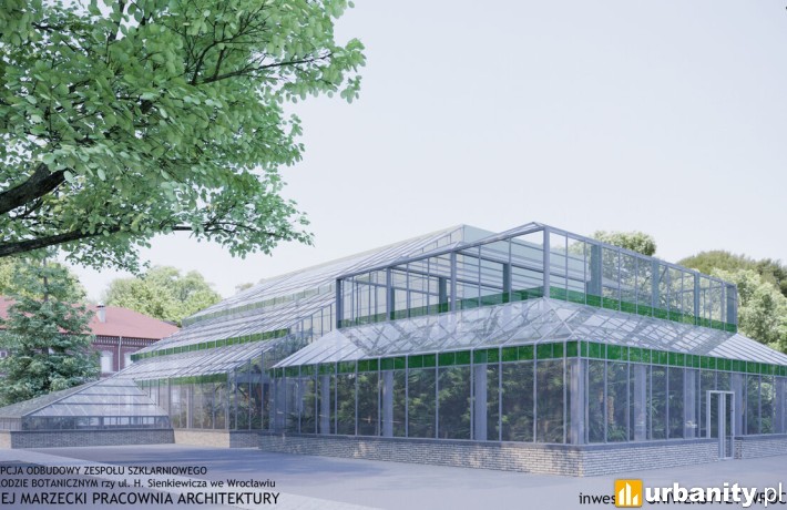 Wizualizacja odbudowanej palmiarni w Ogrodzie Botanicznym, wiz. materiały inwestora