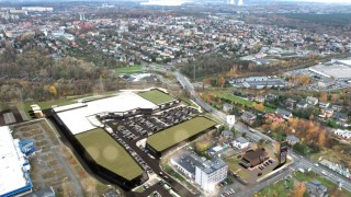 Wizualizacja nowego parku handlowego w Rybniku, wiz. materiały inwestora