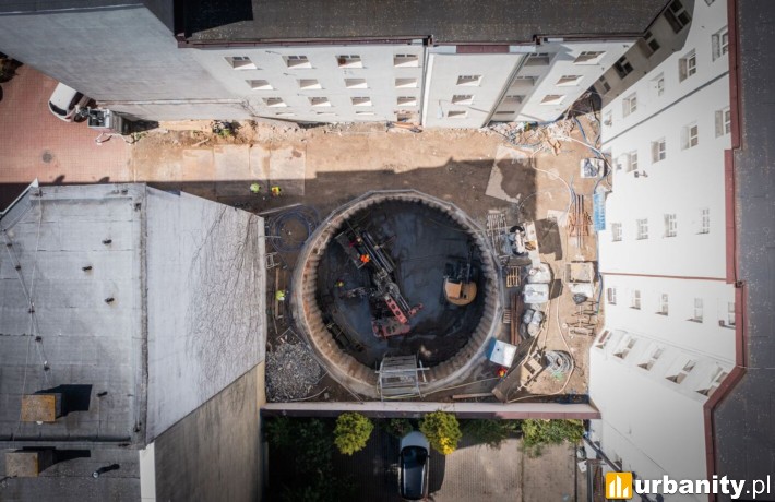 Drążenie tunelu kolejowego  pod łódzkimi kamienicamil, fot. Soletanche