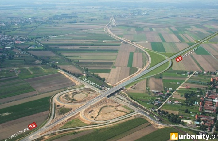 Węzeł "Dąbrowa" w ciągu drogi ekspresowej S8