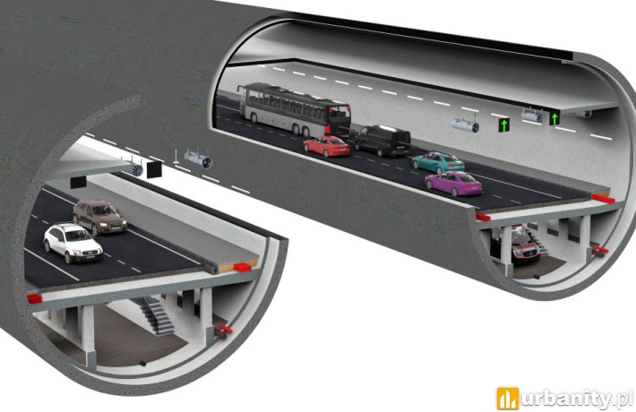 Najdłuższy tunel w Polsce powstanie w ramach Zachodniej Obwodnicy Szczecina, wiz. GDDKiA