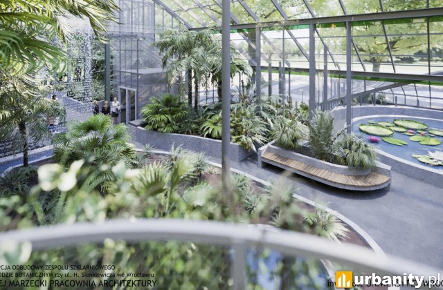 Wizualizacja odbudowanej palmiarni w Ogrodzie Botanicznym, wiz. materiały inwestora