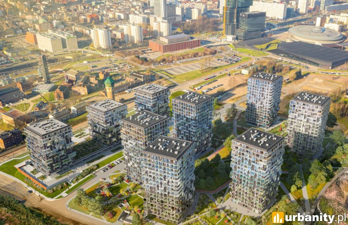 Pierwsza Dzielnica w Katowicach - wizualizacja