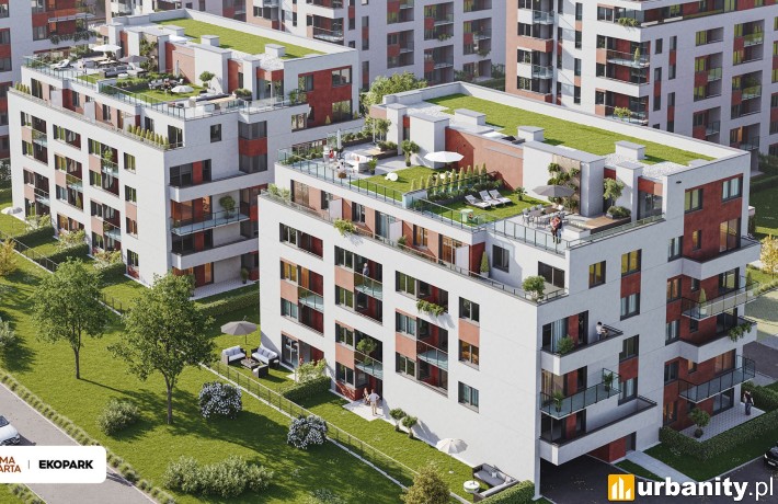 Wizualizacja osiedla Forma Otwarta w Krakowie, wiz. materiały dewelopera