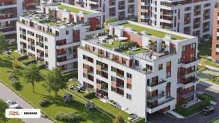 Prywatne tarasy na dachu w nowym etapie osiedla w dzielnicy Bronowice Wielkie