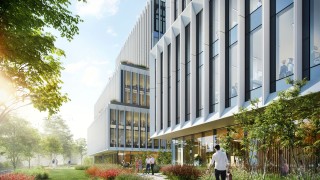 Biurowiec przy jeziorze na Mokotowie z docelową wysokością. Pierwszy projekt biurowy w Polsce belgijskiego dewelopera