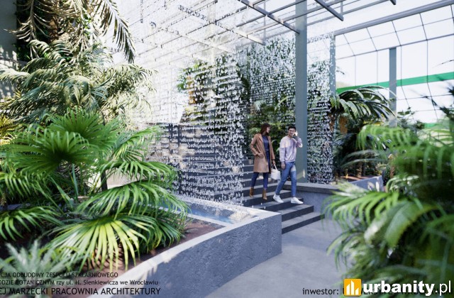 Wizualizacja odbudowanej palmiarni w Ogrodzie Botanicznym, wiz. materiały inwestora