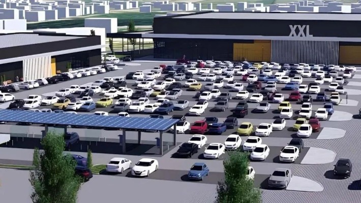 Projekt nowego parku handlowego w zachodniej części Białegostoku, wiz. materiały inwestora