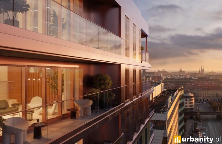 Projekt inwestycji Powstańców 7D we Wrocławiu, wiz. Archicom