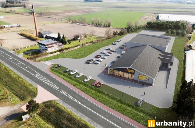 Wizualizacja parku handlowego pod szyldem Rock Park w Lubanowie, wiz. materiały prasowe