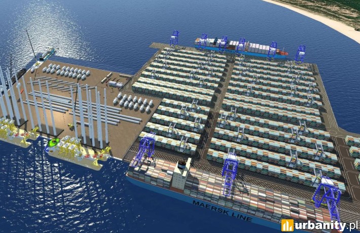 Terminal T5 na terenie Baltic Hub, wizualizacja, wiz. materiały inwestora