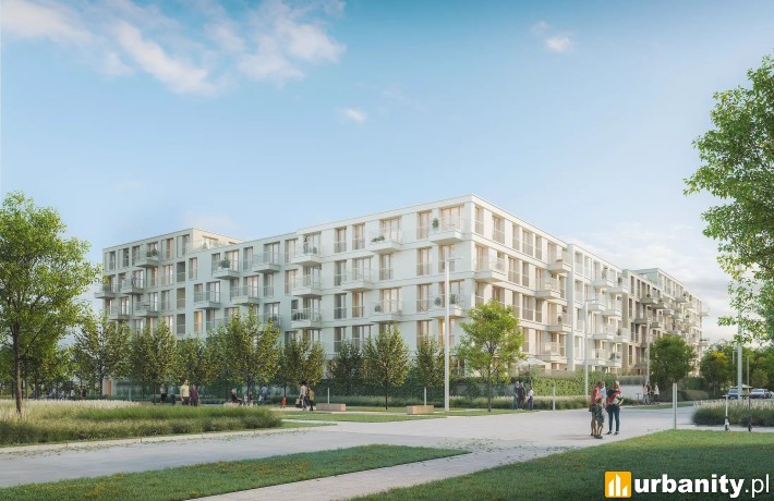 Wizualizacja osiedla Fokus Ursus w Warszawie, wiz. materiały dewelopera