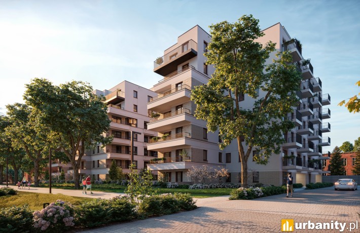 Projekt II etapu osiedla Modena w Poznaniu, wiz. materiały dewelopera