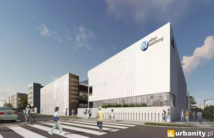Projekt Placu Wiślanego na Mokotowie, wiz. materiały inwestora