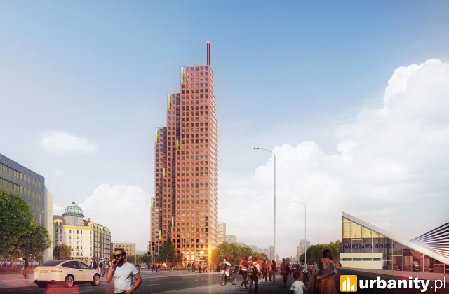 Sobieski Tower - projekt inwestycji na Ochocie, wiz. materiały inwestora