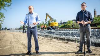 Konferencja premiera Tuska i ministra Klimczaka, fot. Ministerstwo Infrastruktury