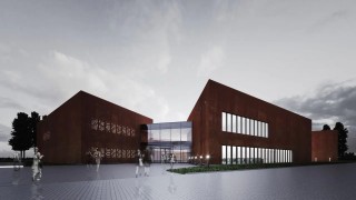 Centrum Zintegrowanych Usług Dydaktycznych i Bibliotecznych Newton, wiz. materiały inwestora