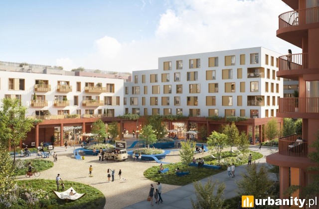 Koncepcja inwestycji przy ulicy Komisji Edukacji Narodowej, wiz. materiały inwestora