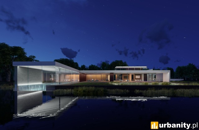 Powstaje niezwykła rezydencja zawieszona nad wodą, wiz. Mobius Architekci