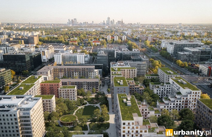 Wizualizacja osiedla Modern Mokotów na Służewcu, wiz. materiały dewelopera