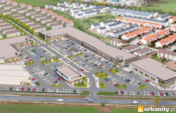 Projekt inwestycji Platan Park w Skórzewie, wiz. materiały inwestora