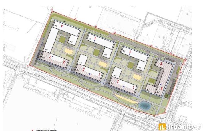 Koncepcja zabudowy działki przy Bokserskiej 64 na Mokotowie, wiz. materiały inwestora