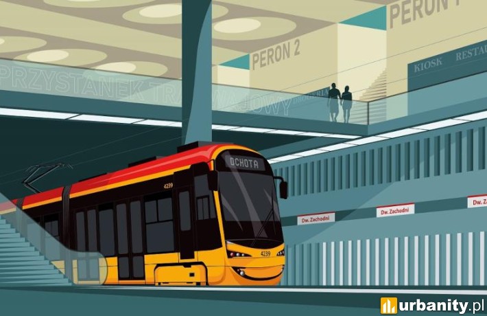 Tramwaj przejedzie tunelem na Zachodni, wiz. Tramwaje Warszawskie