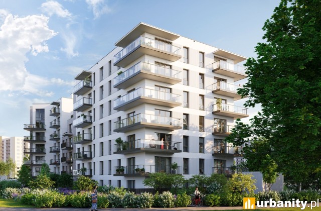 Projekt osiedla Via Bielany firmy Yareal w Warszawie, wiz. materiały dewelopera