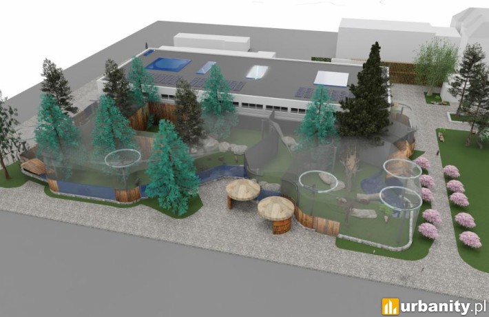Nowa małpiarnia w Warszawskim ZOO, wizualizacja, wiz. materiały inwestora