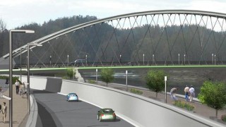Projekt mostu przez rzekę Sołę w Żywcu