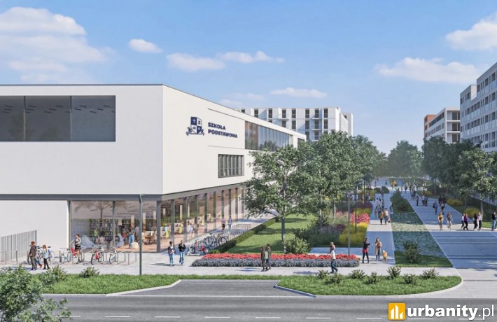 Projekt osiedla Nowy Ursus w Warszawie, wiz. materiały dewelopera