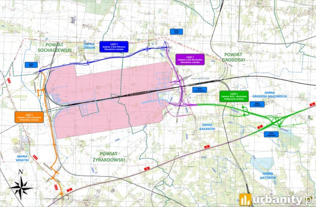 Około 90 kilometrów tras przy lotnisku. Port Polska wybrał firmę do nadzoru, wiz. Port Polska