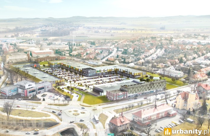 Retail Park Dzierżoniów, wizualizacja, fot. materiały prasowe