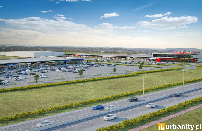 Wizualizacja inwestycji handlowej Atut Galicyjska w Krakowie, fot. KG Group