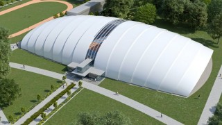 Hala Lekkoatletyczna Optima w Długołęce - wizualizacja, fot. FB GKS Start Długołęka