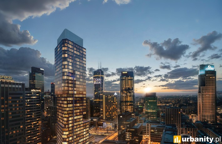 Liberty Tower by Cavatina w Warszawie, projekt inwestycji, wiz. materiały dewelopera