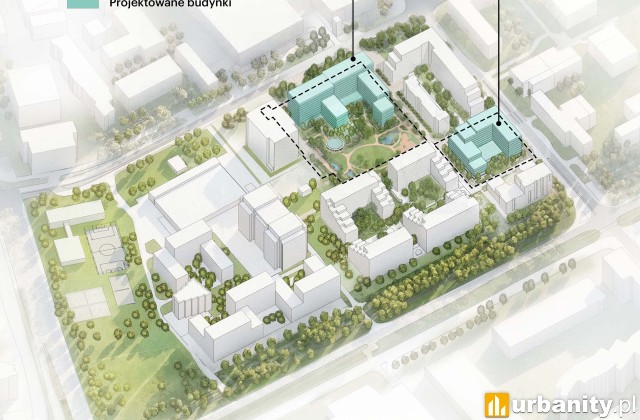 Wizualizacja osiedla Modern Mokotów na Służewcu, wiz. materiały dewelopera