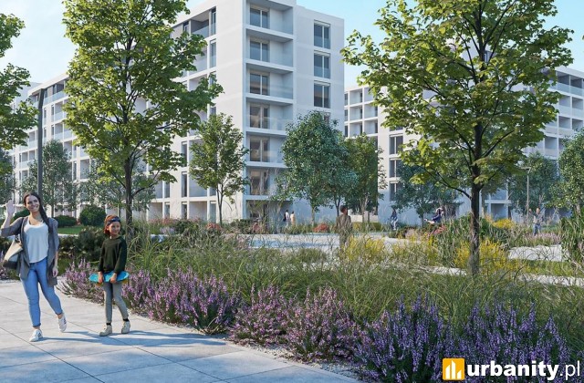 Projekt osiedla Nowy Ursus w Warszawie, wiz. materiały dewelopera