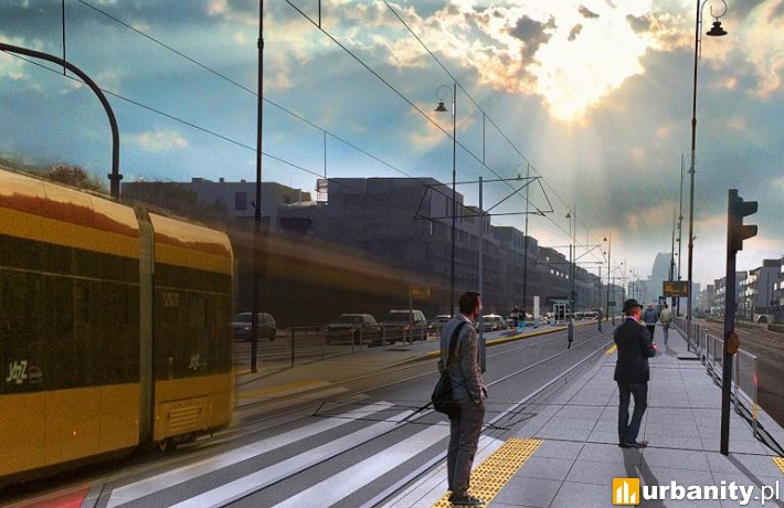Tramwaj do Wilanowa - wizualizacja, fot. UM Warszawa