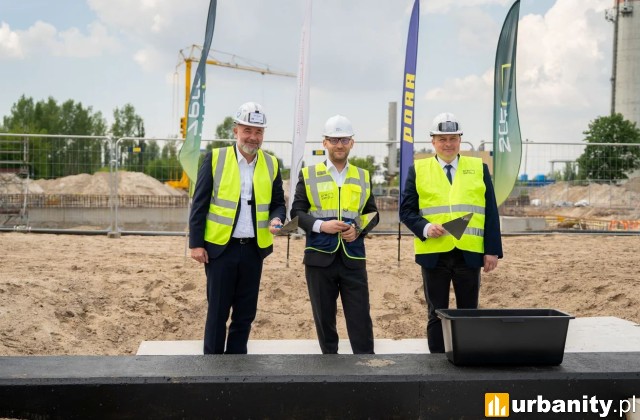 Wmurowanie kamienia węgielnego na budowie Centrum Energii Włocławek, fot. PORR
