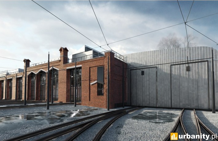 Centrum obsługi tramwajów w Łodzi - wizualizacja