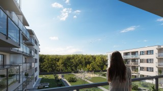 Prawobrzeżna część Warszawy z osiedlem ogólnopolskiego dewelopera