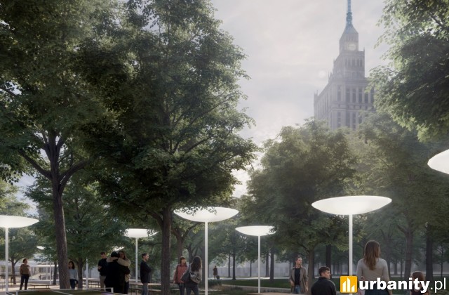 Południowo-wschodni narożnik Parku Świętokrzyskiego po zmianach, wiz. materiały inwestora
