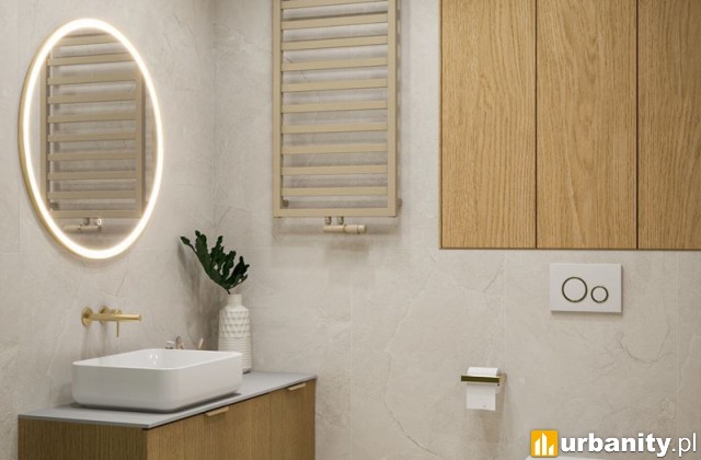 W nowoczesnych łazienkach płytki wielkoformatowe podkreślą unikalny styl pomieszczenia. Fot. Domni.pl